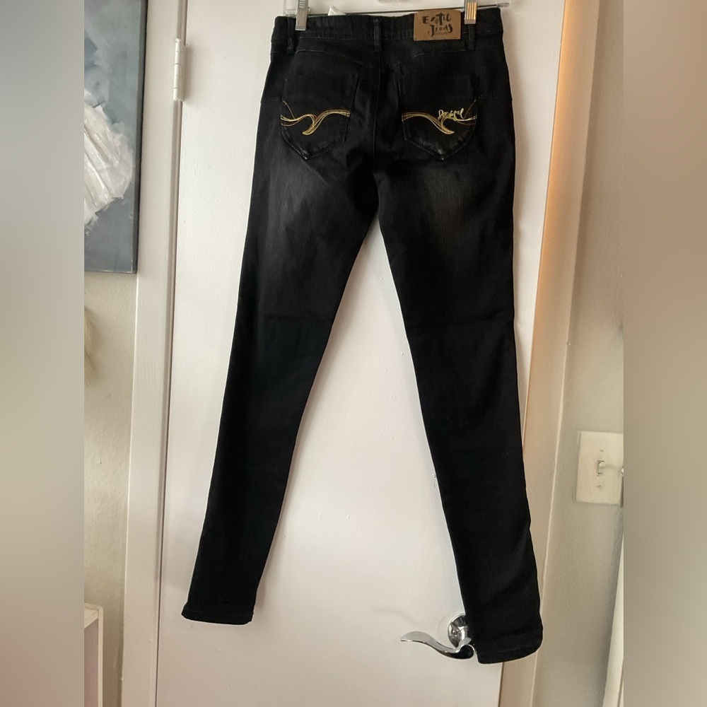 Desigual Black Pants with Gold Detailing - Picture 6 of 11